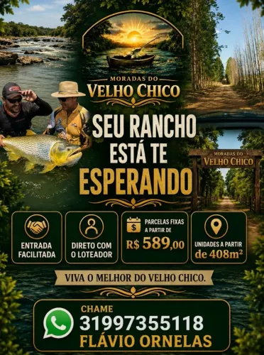 Lotes para fazer seu rancho coladinho no Rio São Francisco em Pompéu