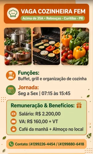Vaga(Cozinheira)