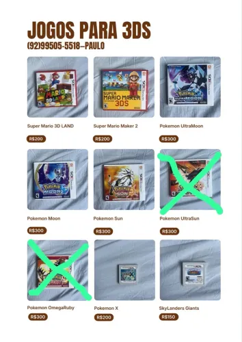 Pokémon e Jogos de 3ds