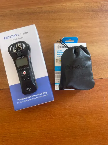 Microfone Zoom H1N + Lapela Boya BY-M1