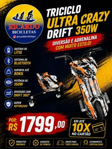 TRICICLO ULTRA CRAZY DRIFT 350W