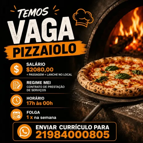 VAGA PIZZAIOLO TIJUCA