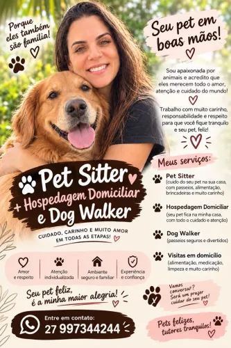 Cuidadora de animais Pet Sitter