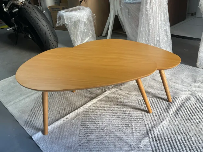 Dupla de Mesa de centro orgânica novas