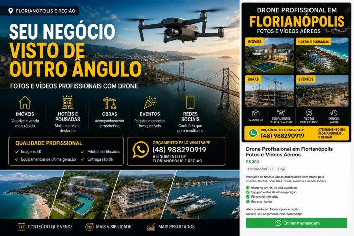 Drone Profissional em Florianópolis | Fotos e Vídeos Aéreos