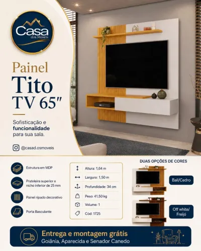 Painel Tito Tv 65 1.50m<br>