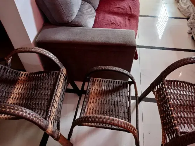 Conjunto de cadeira com centro de varanda