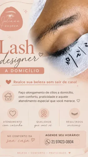 Lash designer a domicílio 
