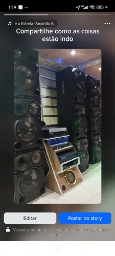 Paredão de som da Sony  01 equalizador 01 mesa de 12 canais 02 potência só pega um canal  