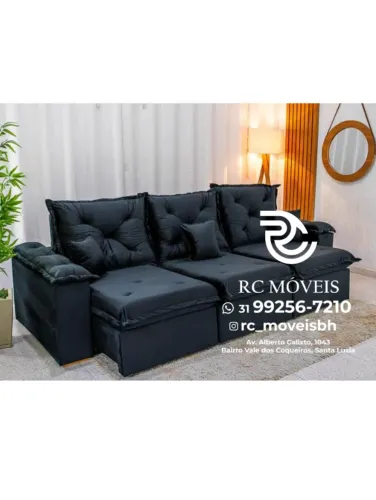 Sofá Londres 3 Módulos Retrátil e Reclinável