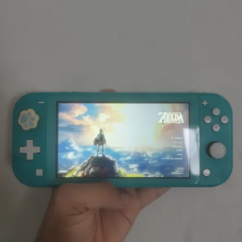 Nintendo switch desbloqueado cartão 128gb e dois controles extras