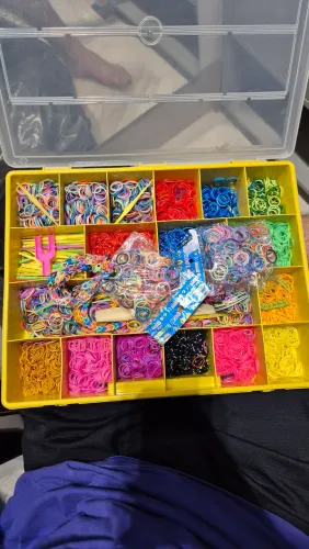 Maleta de Pulseira de Elásticos Multicores