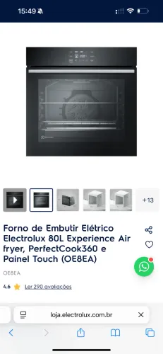 Forno de embutir elétrico novo
