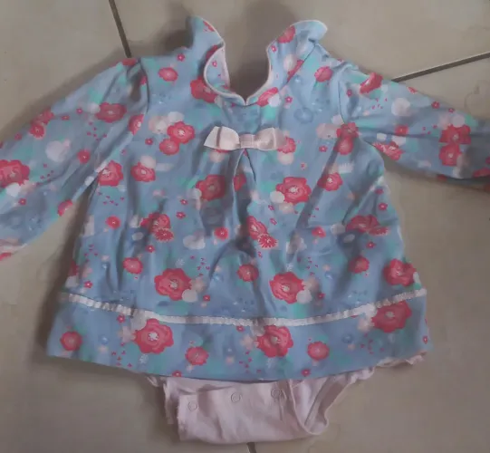 Vestido body Infantil Manga Longa