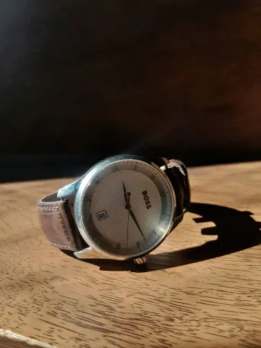 Relógio BOSS Hugo Boss Principle Original Raro ? Couro Legítimo (Adquirido na França)