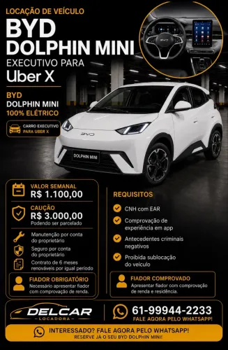 Locação de veículo elétrico para APP