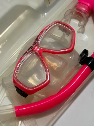 Kit Máscara + Respirador Seasub Splenda 3 + Aero Pro ? Rosa