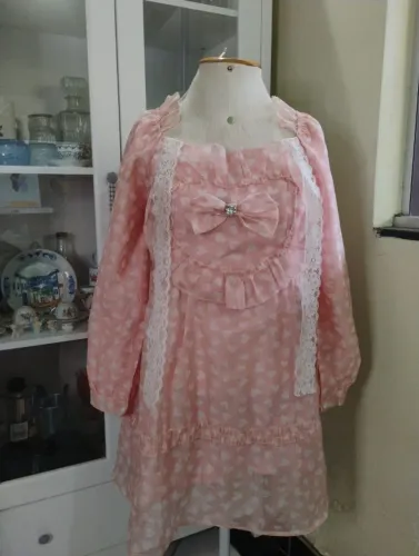Vestido lolita coquette rosa romântico