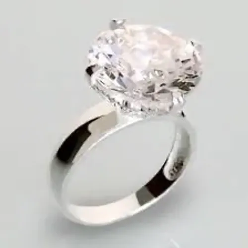 Anel Prata 950 Aro 6 mm Pedra Zircônia 10 mm Pedras Todas Cores