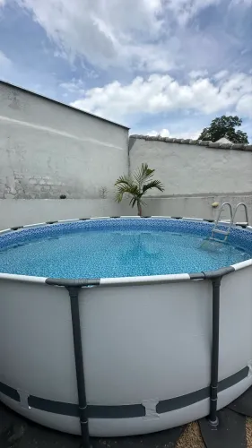 PISCINA 16mil LITROS + CAPA DE PROTEÇÃO + ESCADA
