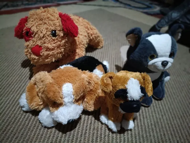 Pelúcias Cachorrinhos. Kit com 4 peças.