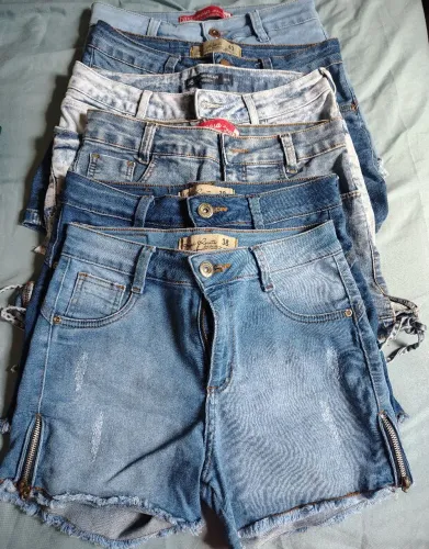 Shorts Jeans (6 unidades )(Numeração 36/38/40)