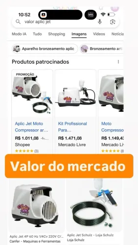 Jato aplicação bronzeamento maquiagem ou pintura