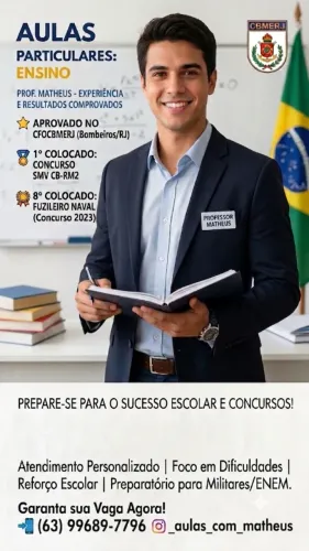 Aula particular para ensino médio/fundamental e concurso!!
