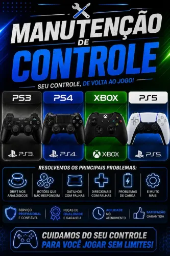 Manutenção controle ps3 ps4 ps5 xbox one Xbox one s / one séries/x