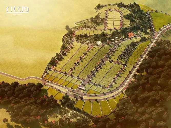 Terreno à venda no Recanto da Baronesa em SJC com 834,36 m2 de terreno Quadra I - Meio de 