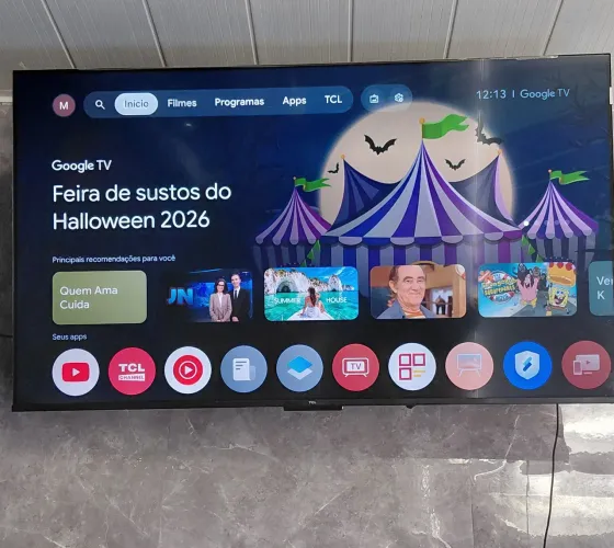 Smart TV 50" TCL 4K UHD QLED 50P7K Google TV AiPQ Google Assistente 3 HDMI