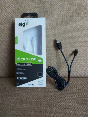 Cabo Micro USB ELG para Recarga e Sincronização 1 Metro - M510