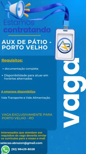 Aux de pátio-PORTO VELHO
