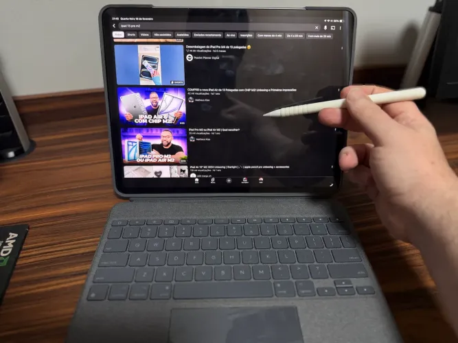 iPad Pro 13 M2 256gb + Apple Pencil + Case Teclado Logitech (estado de ZERO)