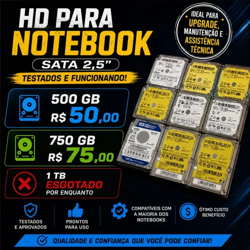 Lote de HDs para Notebook - Venda Reservada