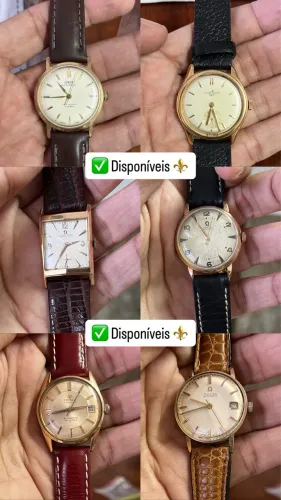 LOTE COMPLETO Relógios Suiços Originais Ouro Plaqué