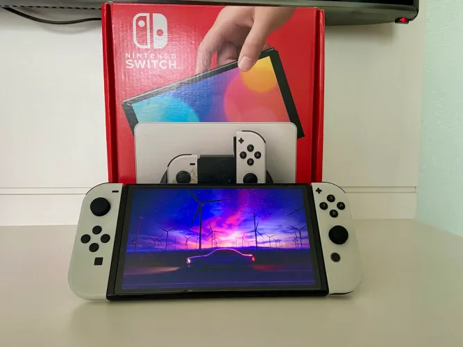 Nintendo Switch OLED Branco Desbloqueado - Excelente estado