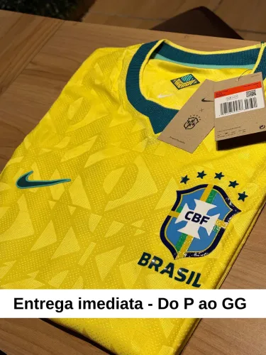 Pronta entrega - Camisa Seleção Brasileira oficial copa do mundo 2026 versão jogador