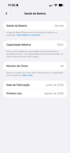 IPhone 17 pro max 256 prata 2 meses de uso