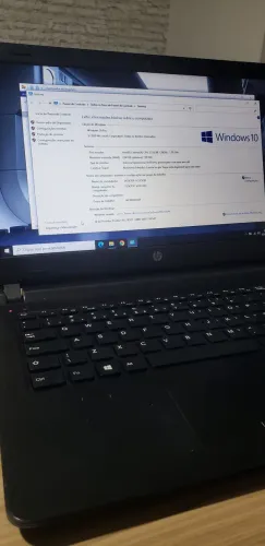 Notebook HP NH4BU0J celeron 8gb de memoria ssd 240 carregador e bateria durando 30 mim