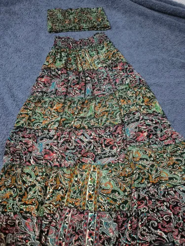 Conjunto saia indiana + croped