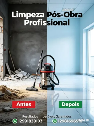 LIMPEZA PÓS-OBRA - RESIDÊNCIAS, APARTAMENTOS E COMÉRCIOS