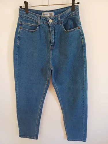 Calça mom jeans médio feminina C&A azul tamanho 40