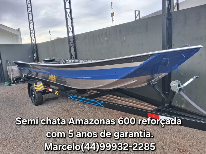 Semi chata nova,boca de 1.50,reforçada,BoatBrasil(Petybrazil)com 5 anos de garantia em 18x
