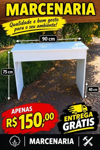 Mesa MDF novas,medidas 90cumprimento 75altura 40profundidade