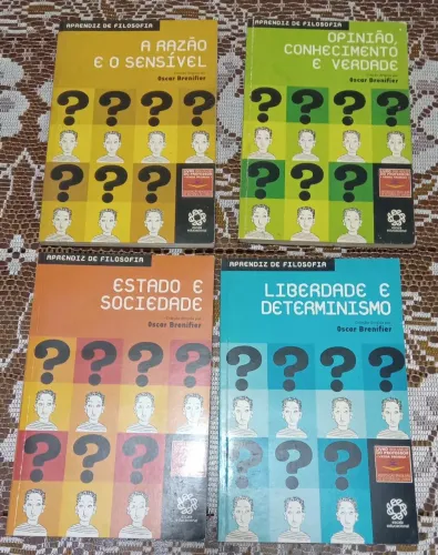 Kit de quatro livros paradidáticos de filosofia