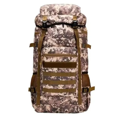 Mochila Militar 80 Litros Camuflada Exército Resistente e Grande Viagem Camping Escola