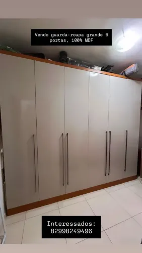 Guarda-roupa casal carnaúba 6 portas 100% MDF
