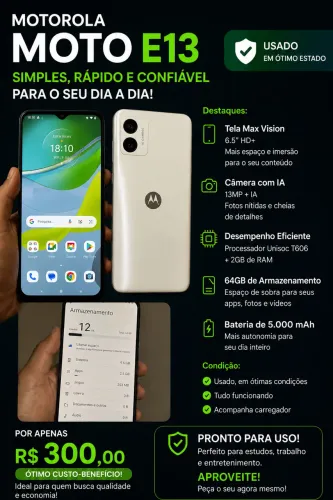 Celular Moto E13