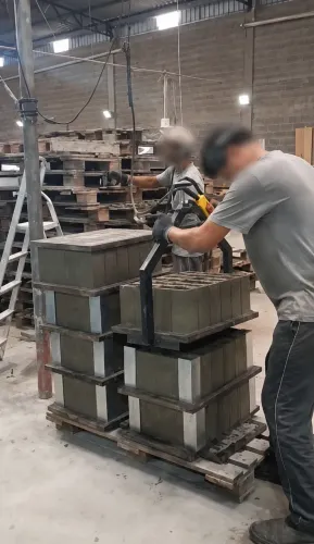 Pinça Transportadora de Blocos